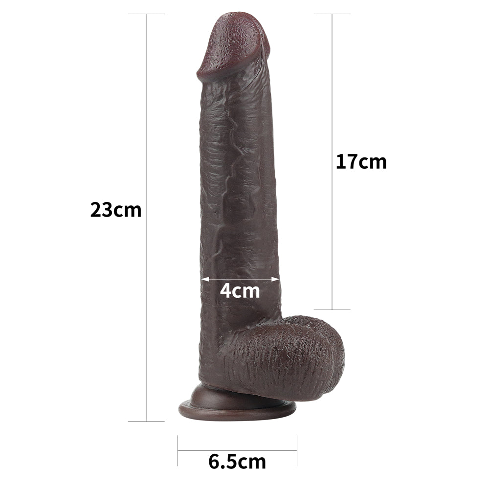dildo negro realista piel deslizante
