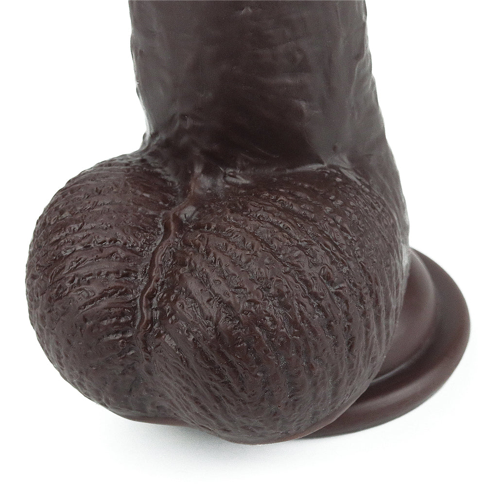 dildo negro realista piel deslizante